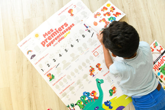 Poster mes premiers apprentissages avec Nino Dino (2 - 5 ans)