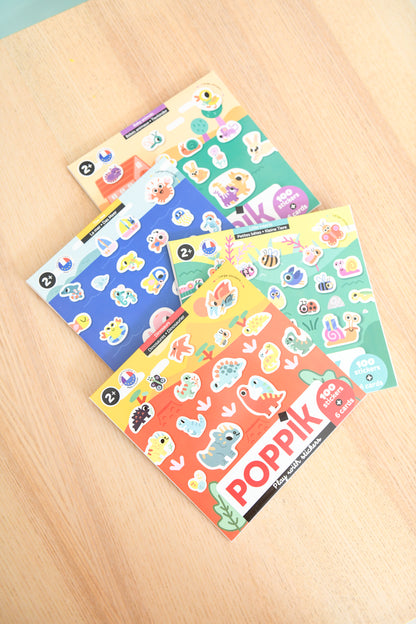 Baby stickers poissons et océan (dès 2 ans) - Poppik
