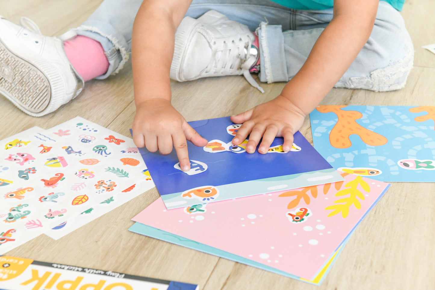 Baby stickers poissons et océan (dès 2 ans) - Poppik
