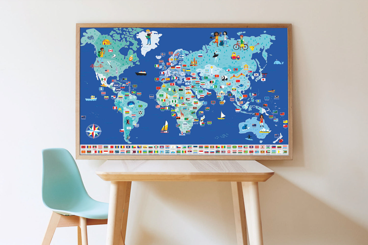 Poster les drapeaux du monde (6-12 ans)